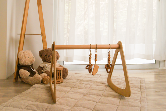 Baby Gym with 3 Wooden Swings