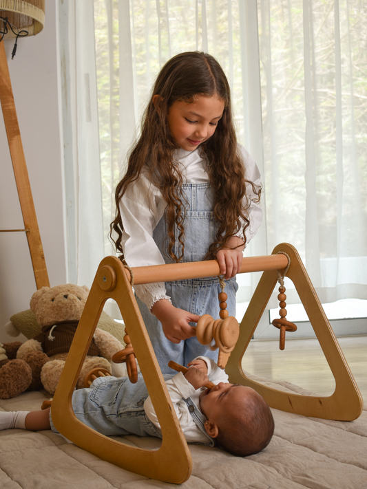 Baby Gym with 3 Wooden Swings